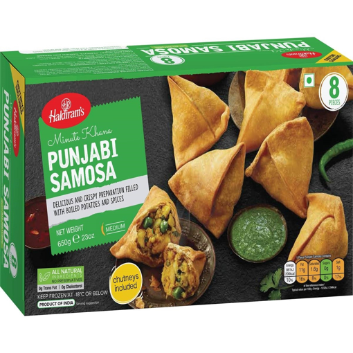 Haldiram's Punjabi Samosa Frozen 8 Pieses 650g