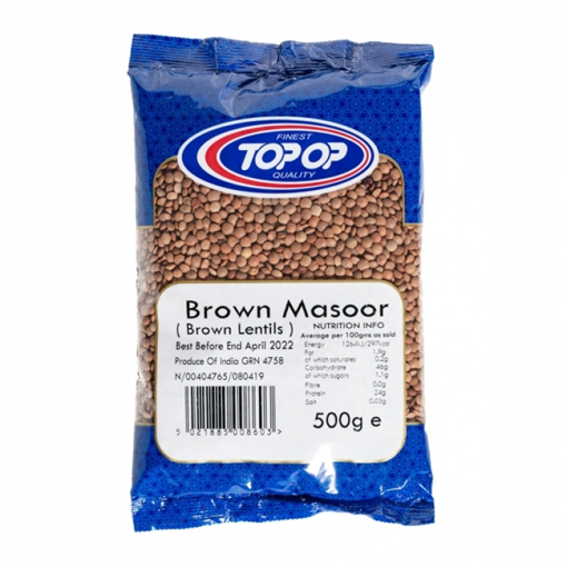 Top Op Brown Masoor (Lentils) 500g