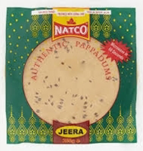 Natco Authentic Pappadums Jeera 200g