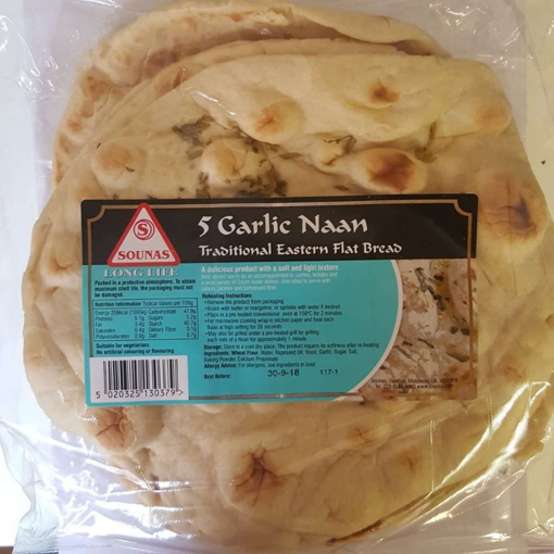 Sounas 5 Garlic Naan