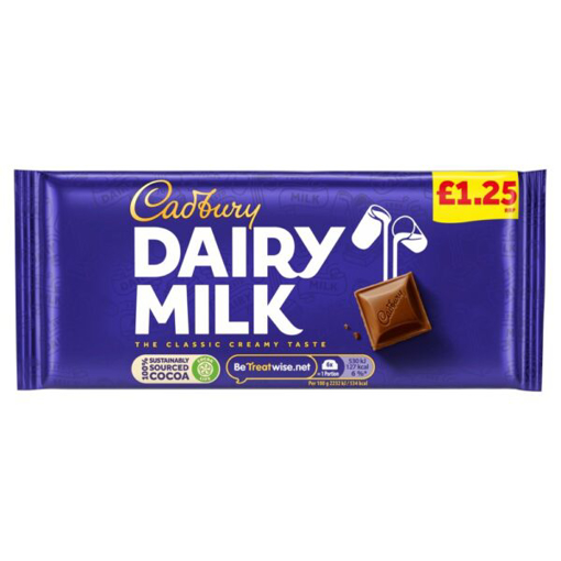 Cadbury Dairy Milk 95g £1.25