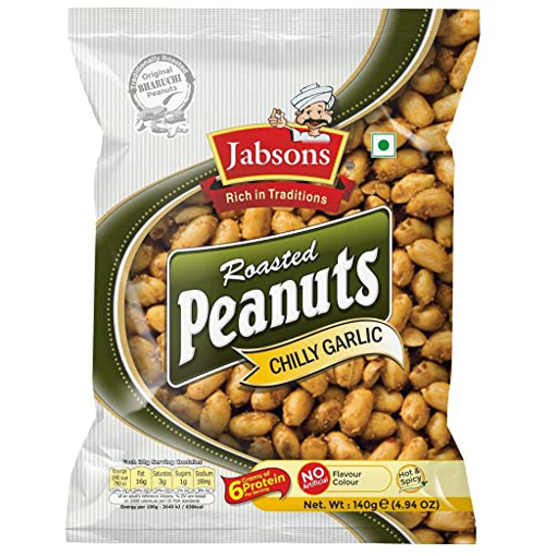 Jabsons Roasted Peanuts Chilli Garlic 140g