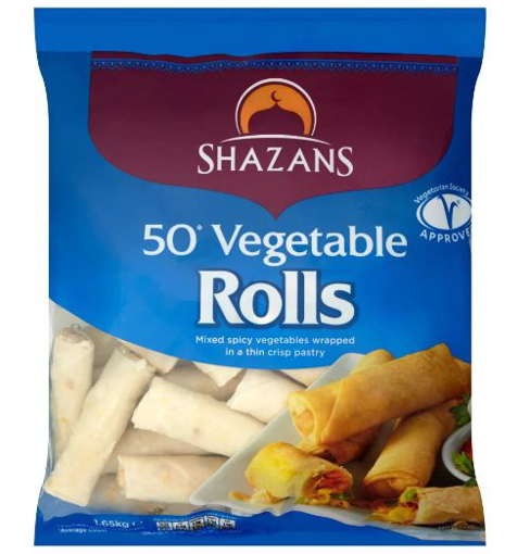 Shazans 50 Vegetable Rolls 1.65kg