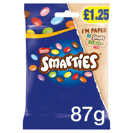 Smarties Milk Chocolate Sharing Bag 87g PMP £1.25