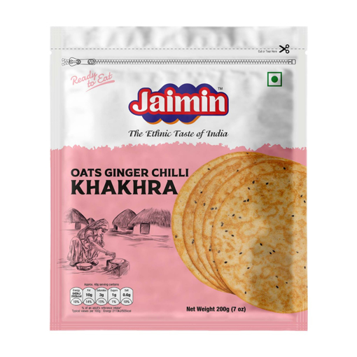 Jaimin Oats Ginger Chilli Khakhra 200g