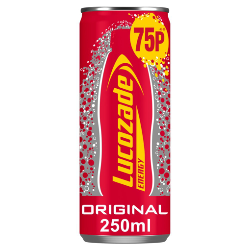 Lucozade Original Energy Drink Can 250ml 75p