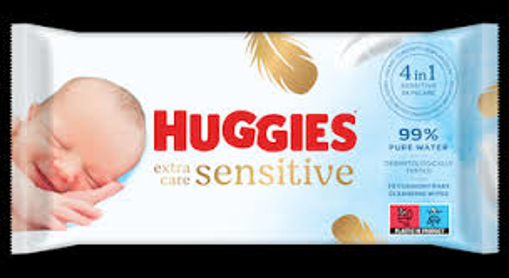 Huggies Extra Care Sensitive Baby Wipes 4 in 1