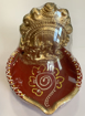 Picture of Fancy Red & Golden Diya Single