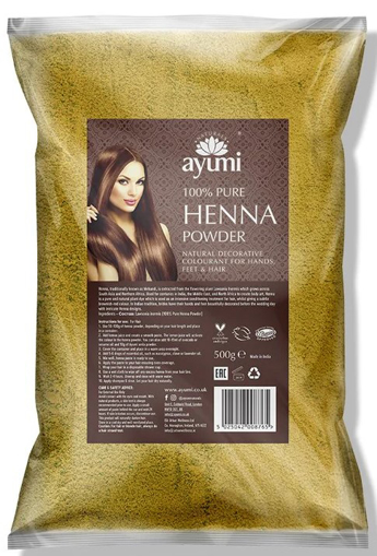 Ayumi Pure Henna Mehandi Powder 500g